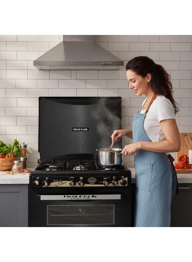 First Cook Black Gold Cooker 5 Burners with Auto Ignition 80x60cm - Image 3