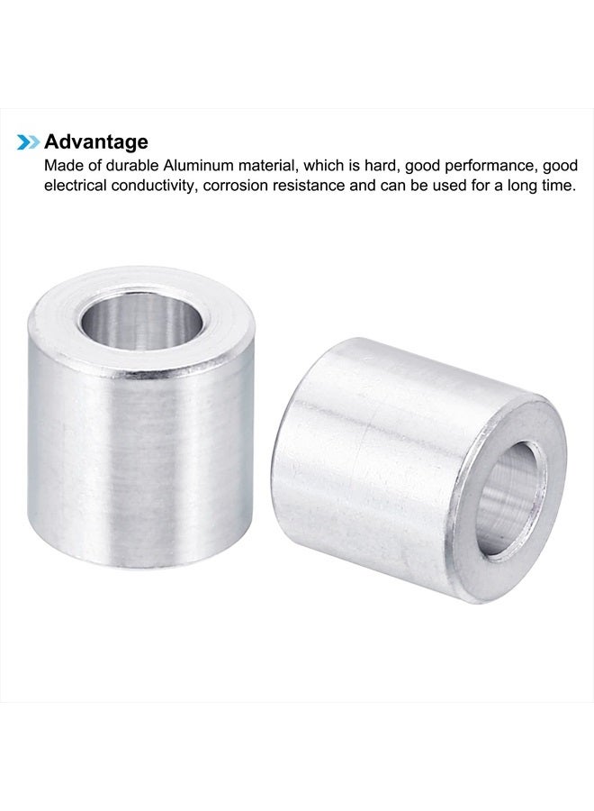 PATIKIL فاصل ألومنيوم M5، عبوة 20 حبة 5.2 مم ID × 10 مم OD × 10 مم L فاصل معدني ألومنيوم دائري بتشطيب عادي فاصل مسمار للدبابيس M5 - Image 4