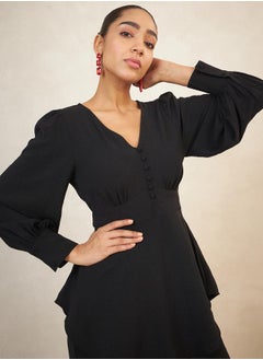 Femmella Solid Longline Curved Hem Top & Pants Co-Ords  - Image 4
