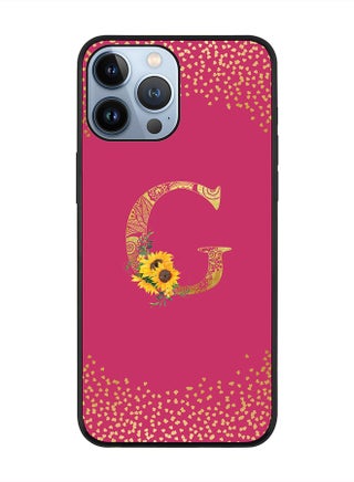 Rugged Black edge case for Apple iPhone 13 Pro Max, Soft Phone case Custom Monogram Initial Letter Mandala Floral Pattern Alphabet- G (Dark Pink Rose) - pzsku/Z3BAE8E92E53787E91FD1Z/45/_/1704954846/864ffa83-5b10-4e7e-a6ae-a3ebb9124e8b