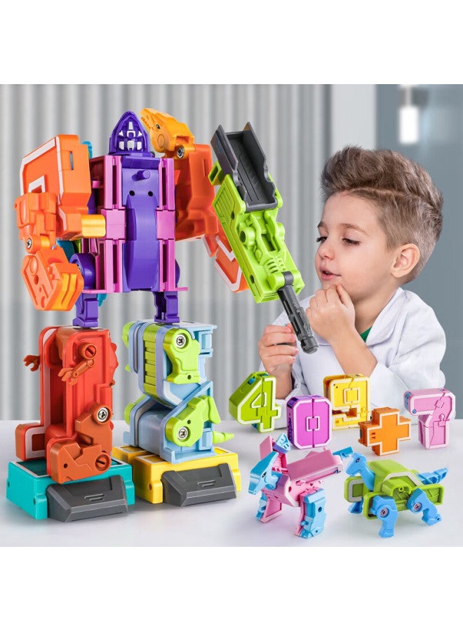 Snaen Children's Digital Transforming Toy, Robot Letter Building Blocks For Boys And Girls, Early Education Cognitive Toy, Birthday And New Year Gift For Kids - Image 2