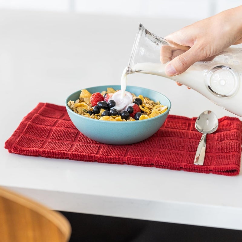 Grow Forward Premium Wheat Straw Bowls  20oz Microwave Safe Plastic Cereal Bowls Set of 8 for Kitchen Camping RV Dessert Snack Soup Salad Fruit  Reusable Unbreakable  BPA Free  Seascape - Image 2