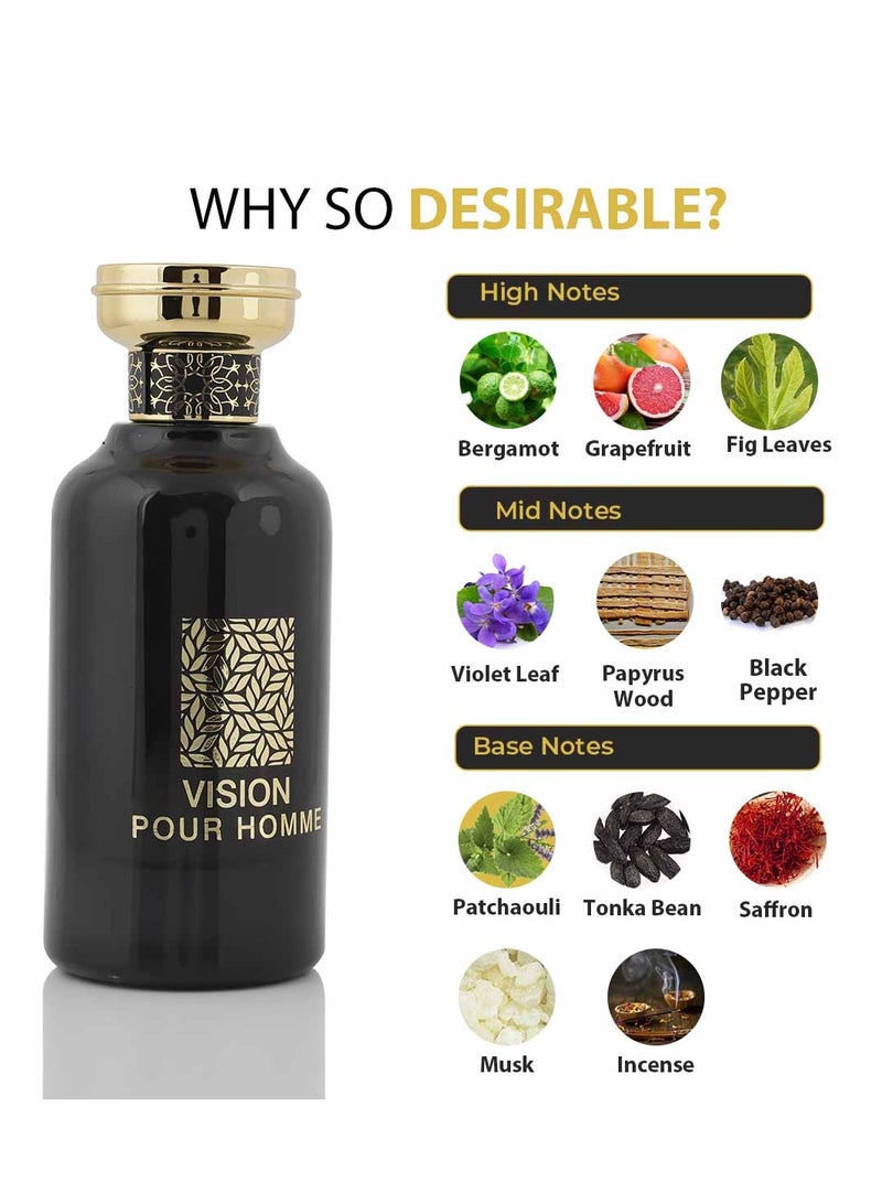 Nusuk VISION POUR HOMME EAU DE PARFUM FOR MEN 100 ML - Image 1