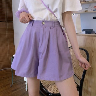 chubby girl plus size Casual Shorts Womens Summer 2023 New High Waist Slimming Loose Outer Wear All-match A- shaped Wide Leg Pants Purple - pzsku/Z3BAEA4E48D2926328A59Z/45/1746233255/4e4d7cc0-6763-4f37-a6ca-df0b19cd0fc3