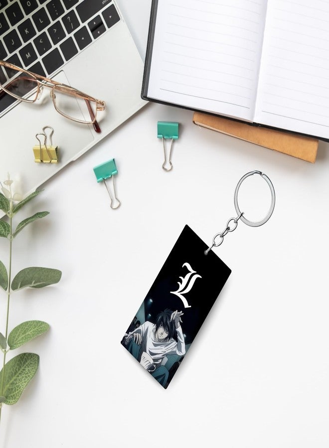 ADRAIL STORE Premium (Pack of 2) Death Note Anime Printed Long Keychain For Bike, Scooty, Car, Acrylic Keyholder (Death note-3) - Image 2