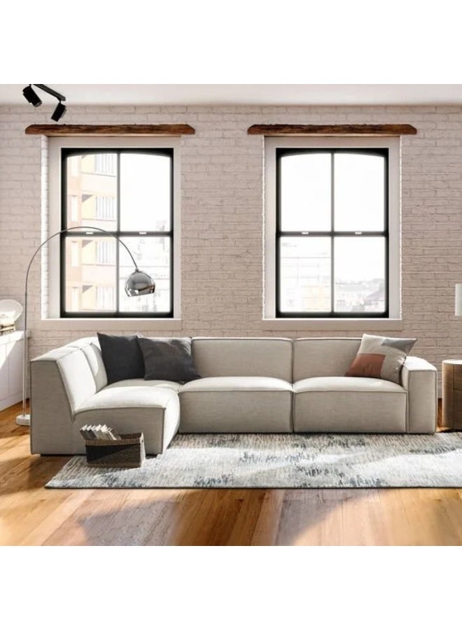 كستم ديكو أريكة زاوية قابلة للتعديل بأربعة مقاعد - أريكة مقطعية قابلة للتخصيص لغرفة المعيشة، تنجيد فاخر، تصميم على شكل حرف L - Image 1