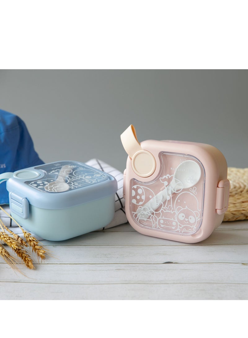 Marcus & Marcus Travel Feeding Set w/spoon & scissors- Blue - Image 1