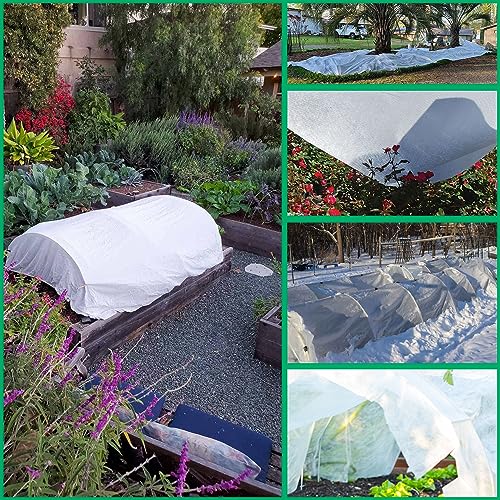 Garutom Plant Covers Freeze Protection 10ft x 33ft 1.1 oz Frost Cloth Plant Freeze Protection, Frost Blankets for Outdoor Plants Winter or Floating Row Covers Shade Cloth for Gardens, Vegetables - Image 5