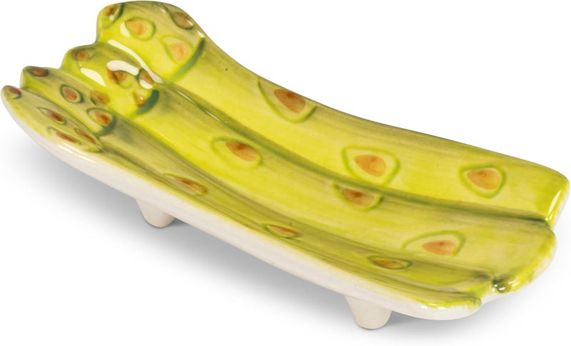 Abbott Collection Small Asparagus Dish  Stoneware Green 4 L - Image 1