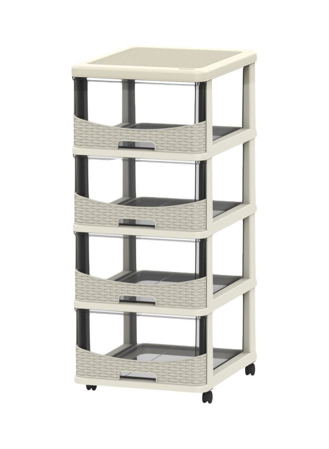 Home Box Kevin 4-Drawer Rattan Storage Cabinet 