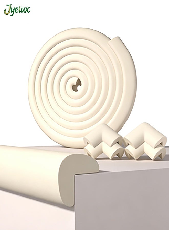 Jyelux Corner Edge Protector for Baby Proofing, 2m Soft Table Corner Protectors for Baby Safety with 4 Corners, Furniture Safety Bumper Guard, Baby Proofing Foam Set and Safe for Table, Fireplace, Countertop - Image 1