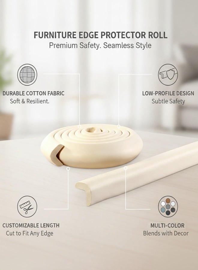 Jyelux Corner Edge Protector for Baby Proofing, 2m Soft Table Corner Protectors for Baby Safety with 4 Corners, Furniture Safety Bumper Guard, Baby Proofing Foam Set and Safe for Table, Fireplace, Countertop - Image 4