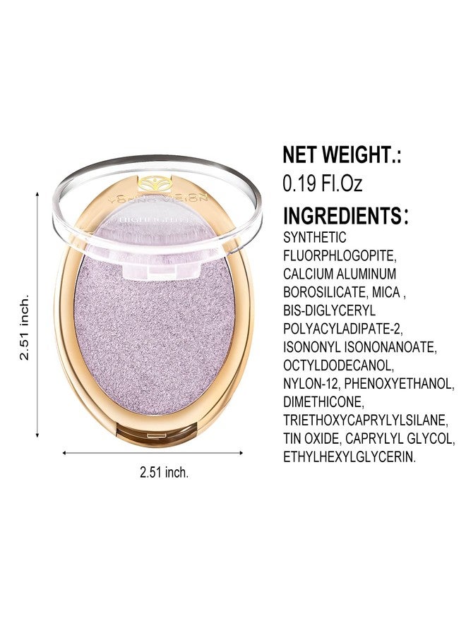 يونج فيجن باليت بودرة إضاءة الوجه المخبوزة من يونغ فيجن، ظلال لامعة شفافة لؤلؤية لمكياج إضاءة الوجه، ألوان عالية الصبغة، 0.19 أونصة (عبوة واحدة) - Image 5