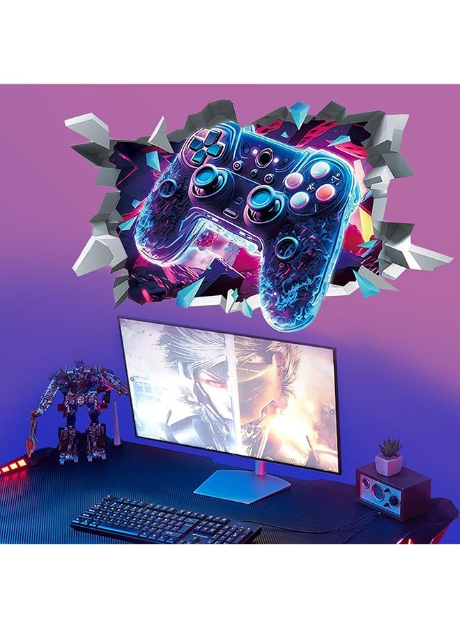 إيروريكس ملصقات حائط ثلاثية الأبعاد لغرف نوم الأولاد، ملصقات حائط فينيلية غير منتظمة باللون الأرجواني، لوحات حائط قابلة للفصل للمراهقين - Image 2