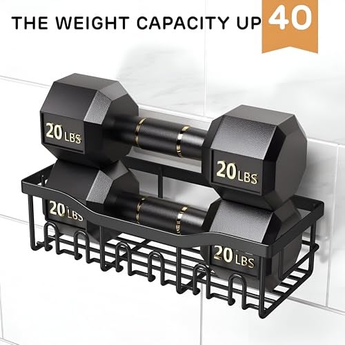 Homeor Self Adhesive Bathroom Shelf I Wall Mounted Bathroom Organizer I Shower Caddy Shelf Organizer Rack I Multifunctional Bathroom Rack for Bathroom, Living Room & Kitchen Accessories, Pack of 2 - Image 4