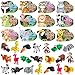 Celltestria 24Pcs Valentines Mini 3D Printed Forest Animals for Kids 12 Styles 3D Printed Figurines with Cards for Party Favors Valentines Fidget Toys for Classroom Prize Rewards Gifts Exchange - Image 2