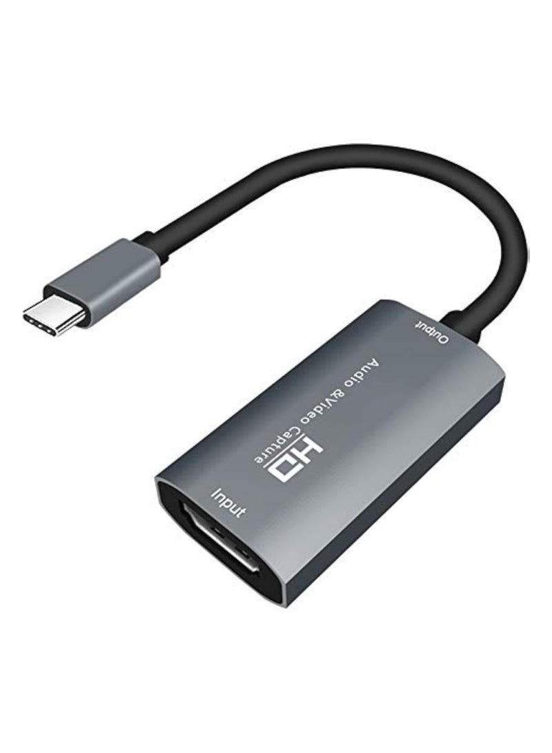 4K HDMI to USB Type-C Video Capture Card, 1080P 60FPS for Live Streaming and Game Capture – Compatible with DSLR, Camera, Action Cam, Windows, Android, Linux, MacOS