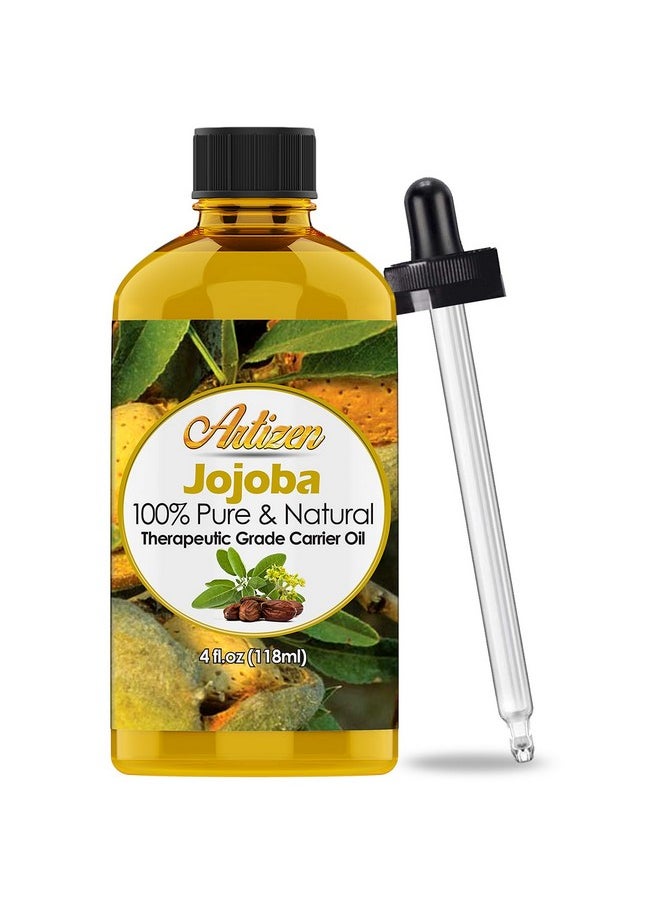 Artizen - 100% Pure Jojoba Oil (Huge 4Oz Bottle) Allnatural Jojoba Oil Cold Pressed Perfect Moisturizer For Hair Skin Face And Hair - Image 1