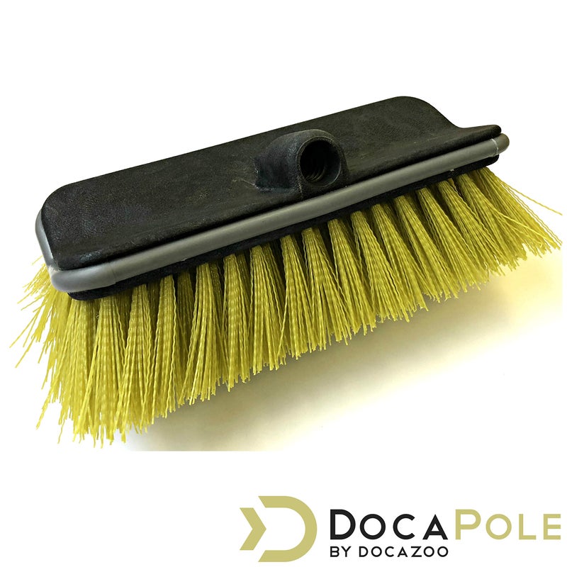 DOCAZOO 11"" Hard Bristle Brush and Bi-Level Scrub Brush Extension Pole Attachment | Long Handle Scrub Brush and Deck Brush  House Siding  Brick  Concrete and More (Pole Not Included) - Image 2