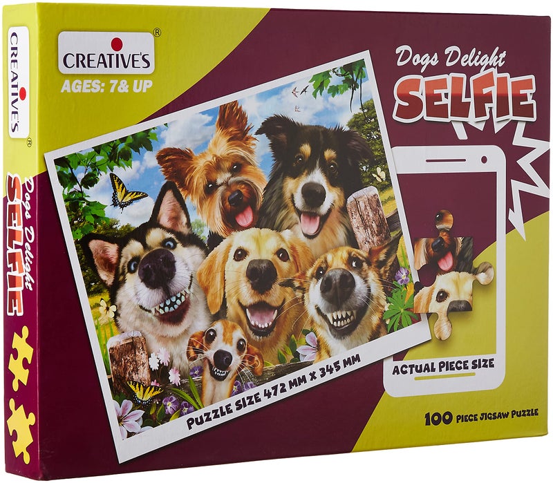 Creative's Dog Delight Selfie | Animal Puzzles | Jigsaw Puzzles for Kids | Eye-Hand Coordination Puzzles | 100 Pieces Puzzles | Ages 7 & Up - Image 2