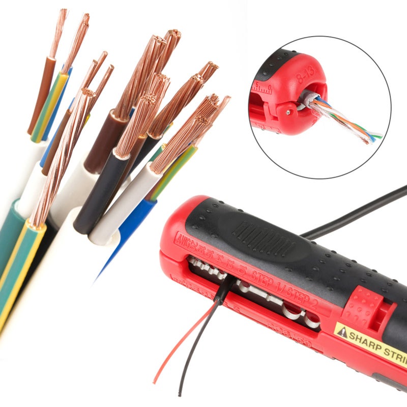 Proskit Self-Opening Wire Stripper SK5 Steel Blade with Safety Lock - Fast Smooth Cutting Coaxial Cable Tool for 10-20AWG RG59 RG6 - Image 1