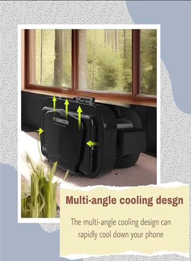 VR SHINECON VR Headset Virtual Reality VR Glasses VR Helmet for iPhone Android Smartphones - Image 2