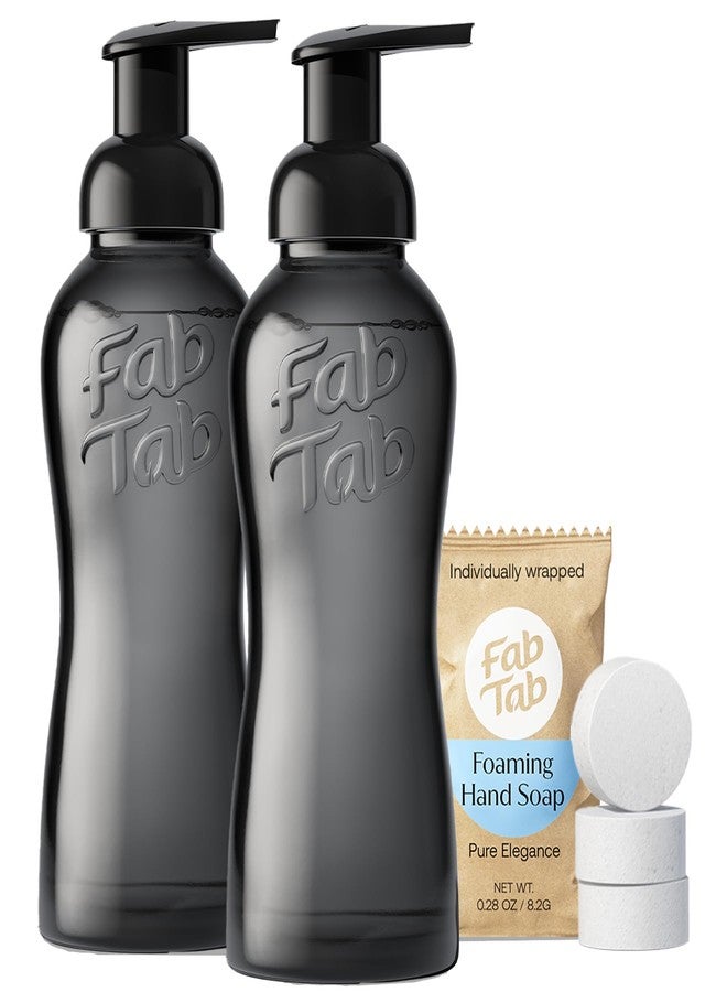 Fab Tab FabTab Dual Foaming Hand Soap Kit - 6x Plant-based Hand Wash Tablets -Convenient & Easy To Use 2x Refillable Glass Bottles - Variety Fragrances - (6x11.9 Fl Oz Bottles Of Soap) - Image 2