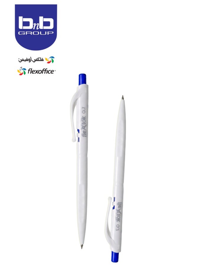 FLEXOFFICE Smooth Ink Pen FO-GELB036: 0.7 mm tip, Blue, 25 pcs/jarQuick Smooth Writing, Ball point Pens, for School, Office Supplies - Image 3