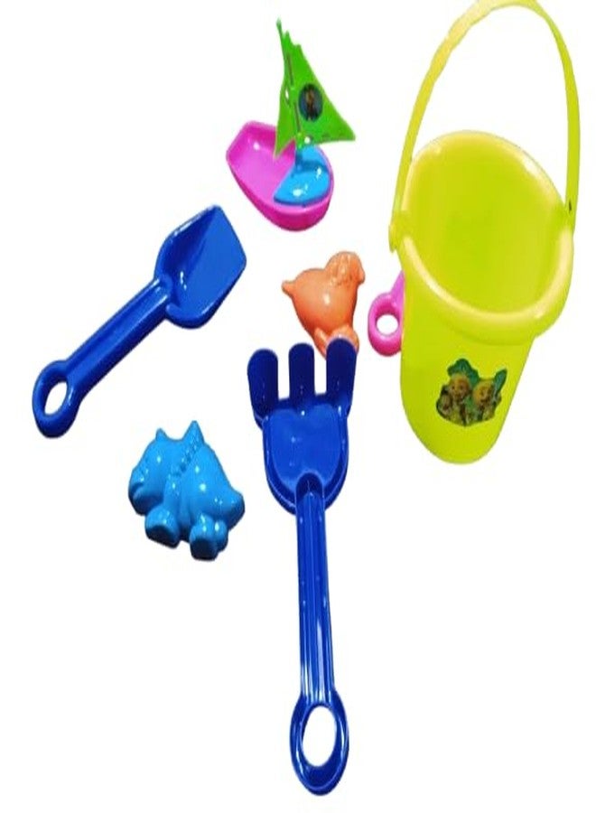 Negi Beach Set for Kids Play Like Bucket | Ship | Solid Stainer | Shovel & Rake | Rhino Shape | Snail Shape for Toddler 3 Year and Above for 7 pcs for - Image 3