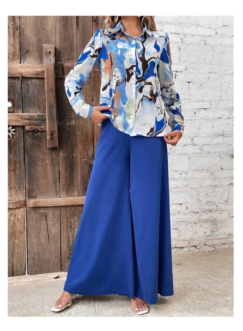 Shougu New Product Elegant Wide Leg Pants Fashion Casual Set - Image 3