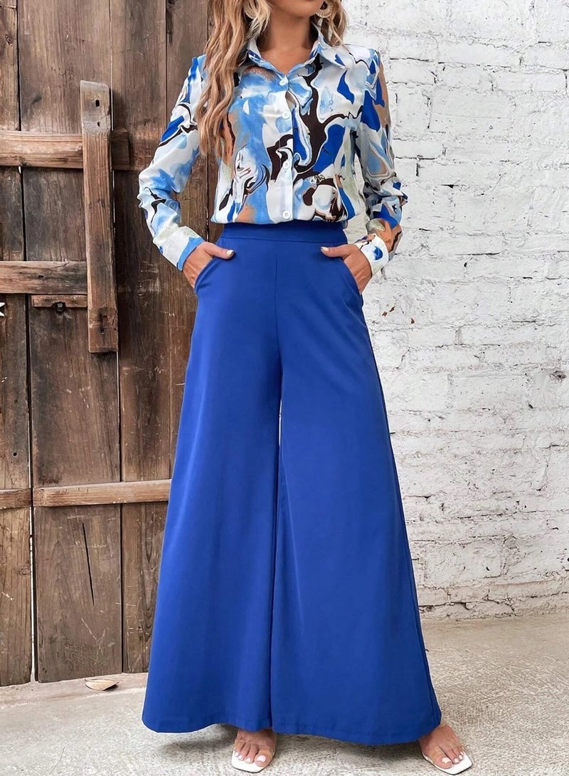 Shougu New Product Elegant Wide Leg Pants Fashion Casual Set - Image 4