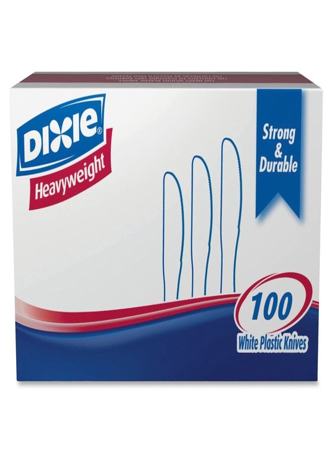 Dixie DXEKH207 Dixie Heavyweight Plastic Cutlery Knives (100 Count) - Image 5