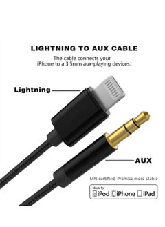Wave Lightning Port To 3.5 mm Aux Cable Black  - Image 2