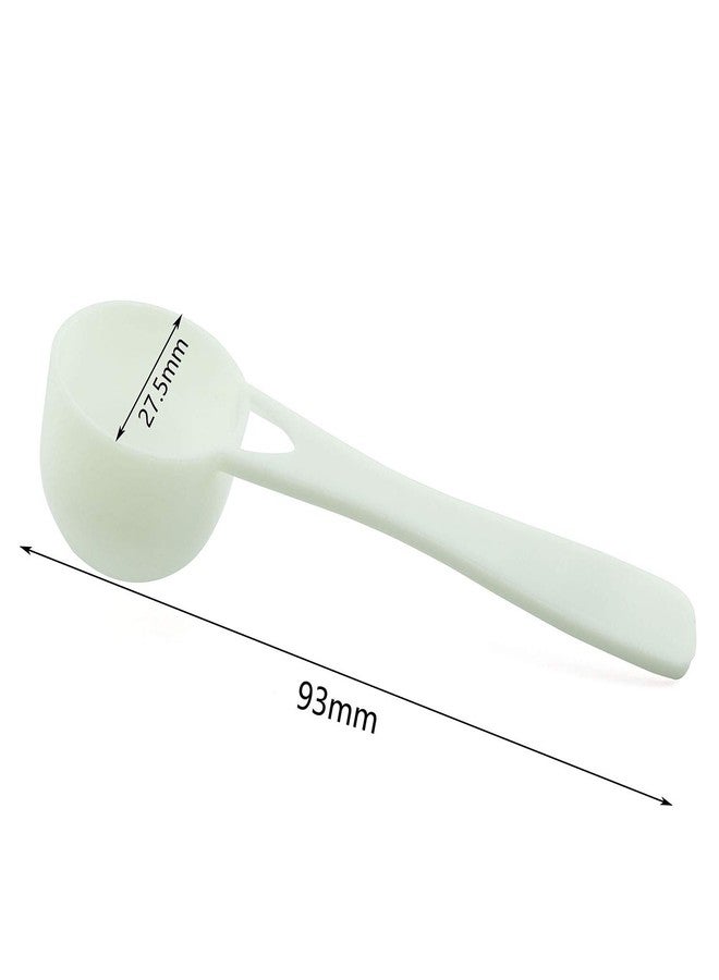 Tegg 5ml Teaspoon 50PCS 5cc White Plasti Measuring Spoons For Herb Extract Tea Powder Coffee - Image 3