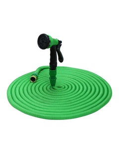 NIBEMINENT Tall Top Expandable Garden Hose Pipe With 8 In 1 Spray Gun Green 25×15×11centimeter  - Image 1