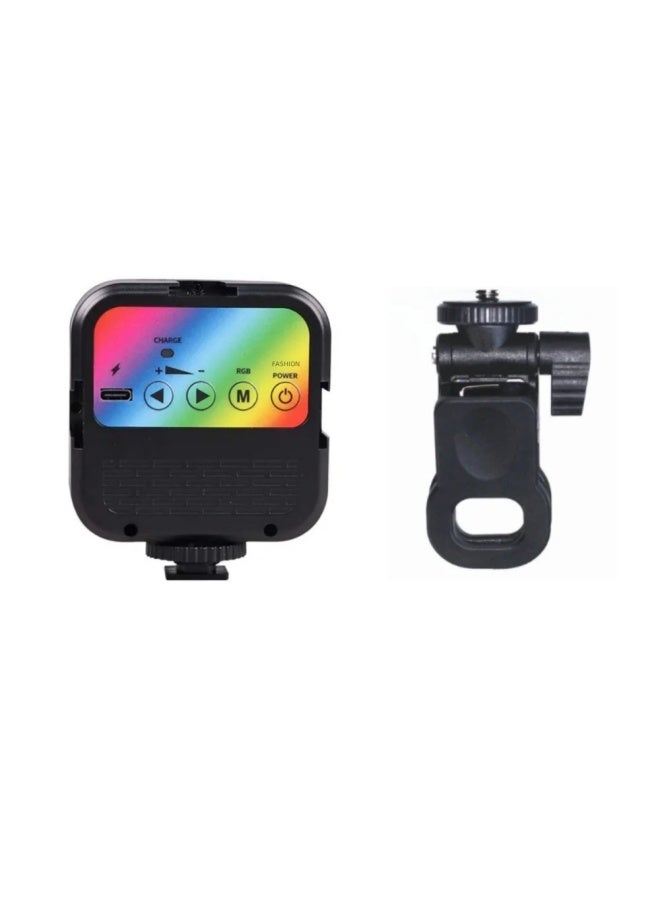 إسكدنيا Colorful Led Pocket Light Camera Flashlight Rgb Photography Light Mobile Phone Live Broadcast Fill Tripod Lighting-Color:Monochrome Fill Light Battery - Image 3