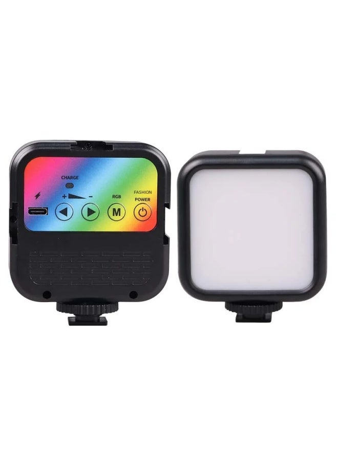 إسكدنيا Colorful Led Pocket Light Camera Flashlight Rgb Photography Light Mobile Phone Live Broadcast Fill Tripod Lighting-Color:Monochrome Fill Light Battery - Image 2