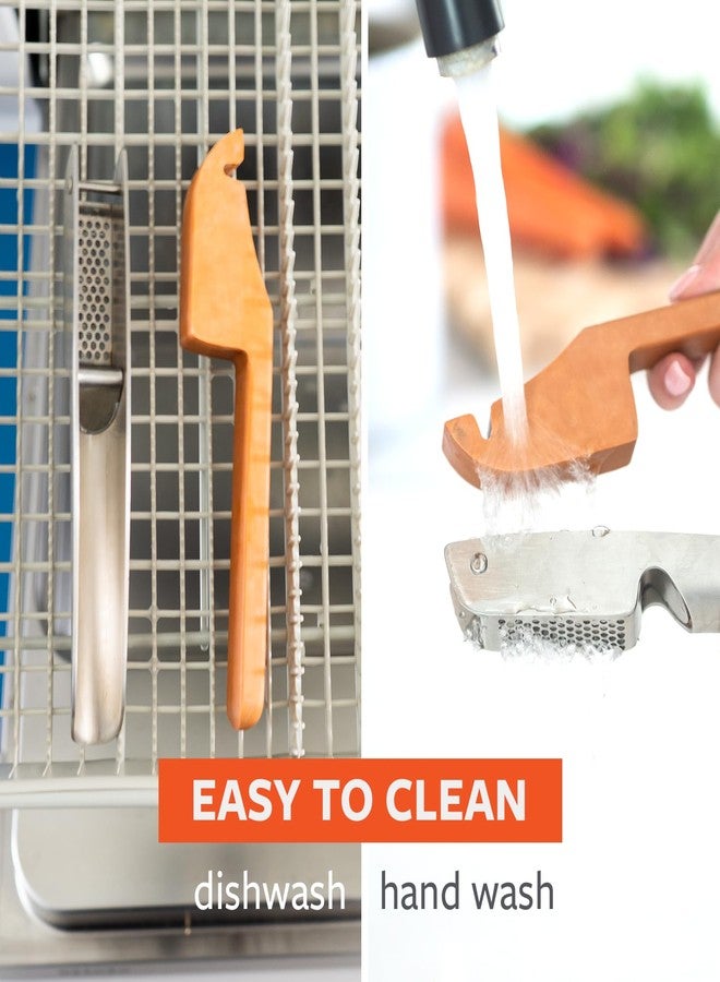 Full Circle Crushed It, Easy-Clean Stainless Steel Garlic Press: Effortless Crushing and Quick Clean-Up. Dishwasher safe, Silver - Image 4