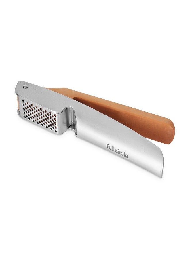 Full Circle Crushed It, Easy-Clean Stainless Steel Garlic Press: Effortless Crushing and Quick Clean-Up. Dishwasher safe, Silver - Image 1