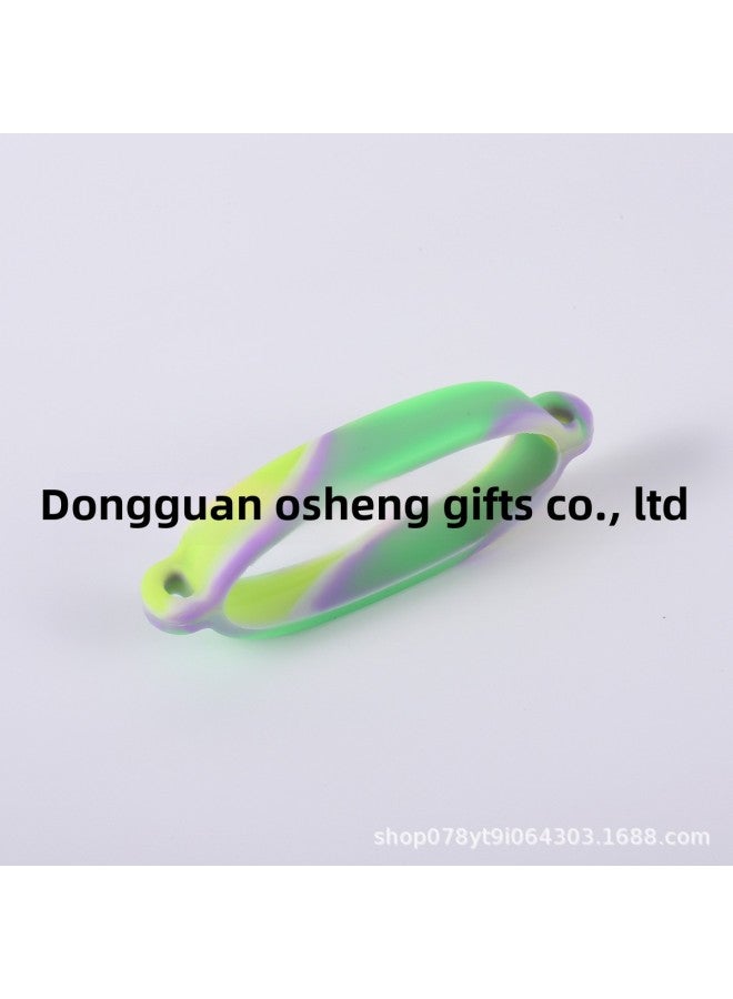 Silicone Water Cup Satchel Rope Ring Buckle Satchel Rope Water Cup Holder Highly Elastic Silicone Water Cup Handle Ring Buckle-Color:Green, Yellow And Purple--ring Set  - Image 1