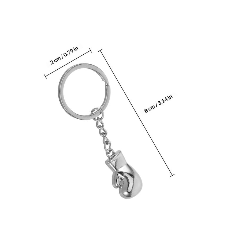 Mini Metal Boxing Glove Keychain Pendant For Men Sports Car Key Ring Accessories - Image 3