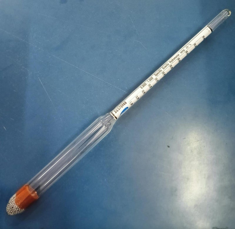 OMSONS Glassware | Specific Gravity Glass Hydrometer | General Purpose | with NABL Certificate | Range : 0.800 to 1.000 | Pack of 1 | - Image 1