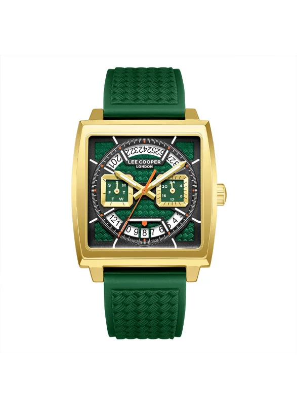 Lee Cooper Lee Cooper LC08065.177 Men's Multi Function Display Watch & Silicone Strap Green