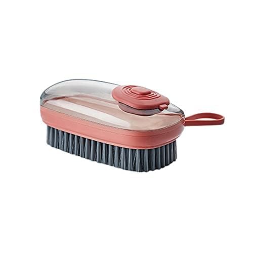 ZOMBIO ZOMBIO Plastic Washing Pot Brush Kitchen Household Dish Cleaning Brush | Adding Liquid Cleaner Brush | Soft Wool Laundry Shoes Tile Cleaning Brush (Multi Color) (Pack of 1)  - Image 1