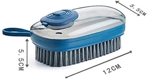 ZOMBIO ZOMBIO Plastic Washing Pot Brush Kitchen Household Dish Cleaning Brush | Adding Liquid Cleaner Brush | Soft Wool Laundry Shoes Tile Cleaning Brush (Multi Color) (Pack of 1)  - Image 4