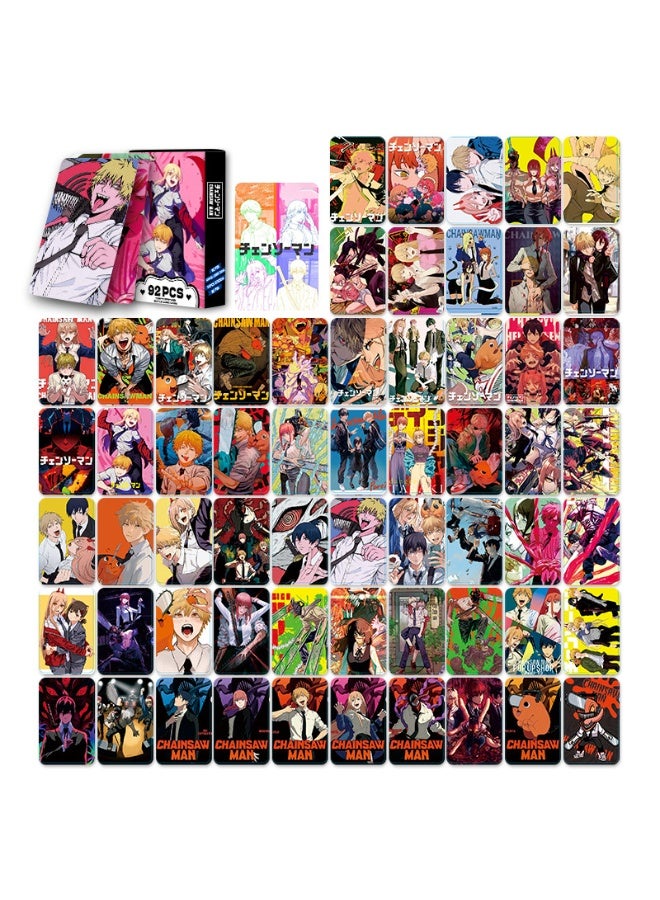 NIBEMINENT 92 Pcs Cartoon Chainsaw Man Double-sided Lomo Cards Card For Fans Collection Gifts - Image 3