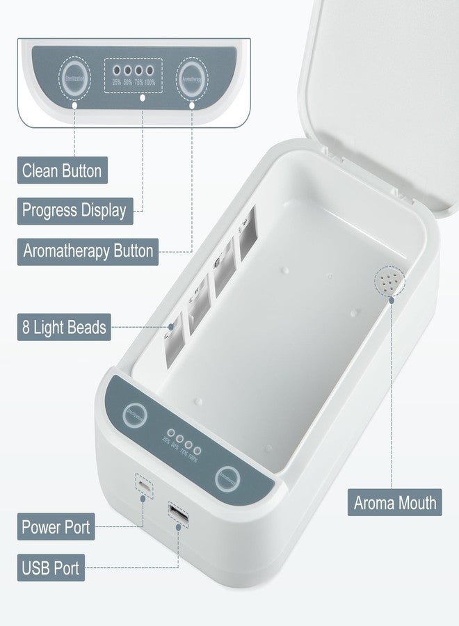 Soiiw Nail Tool Sterilizer Box Portable with Blue Light,USB Sterilizer Cleaning Box for Nail Salon, Tweezers, Jewelry, Phone, Manicure Tools - Image 5