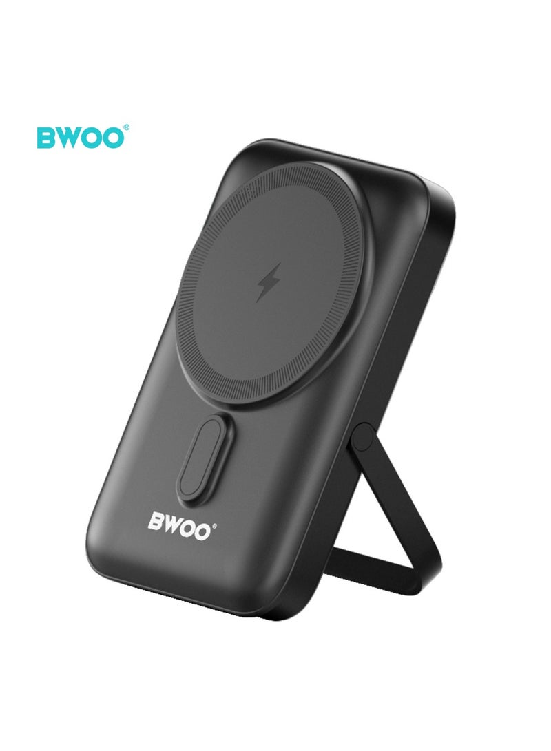 BWOO Pd 20W + 15W Wireless Magnetic Fast Charging Power Bank 10000Mah Black - Image 3