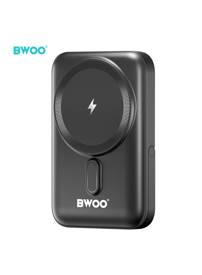 BWOO Pd 20W + 15W Wireless Magnetic Fast Charging Power Bank 10000Mah Black - Image 5