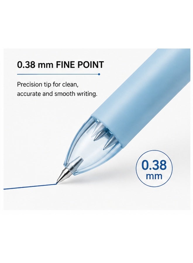 PILOT FriXion Ball 3 Slim Erasable Tri-Colour Pen LKFBS60UFPL, 0.38 mm, Pearl Blue, Gel Ink, 1 pen for diaries - Image 4